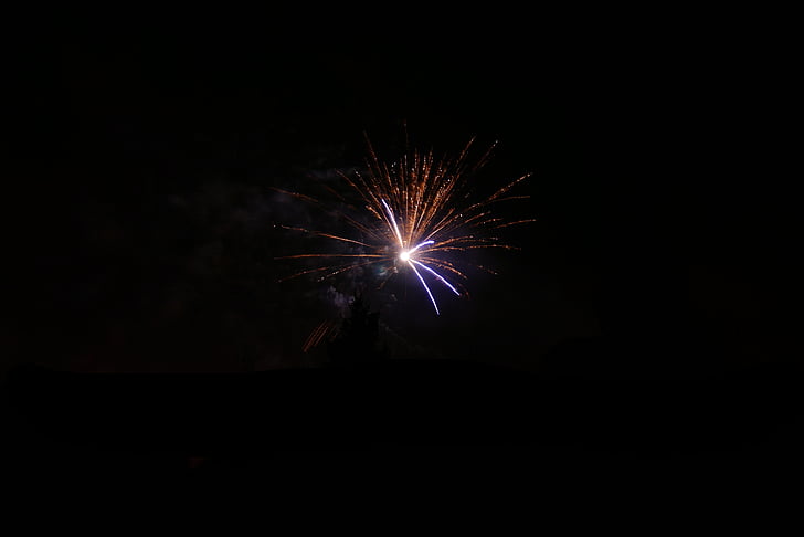 fuegos artificiales, noche, fin de año, Pirotecnia, cohete
