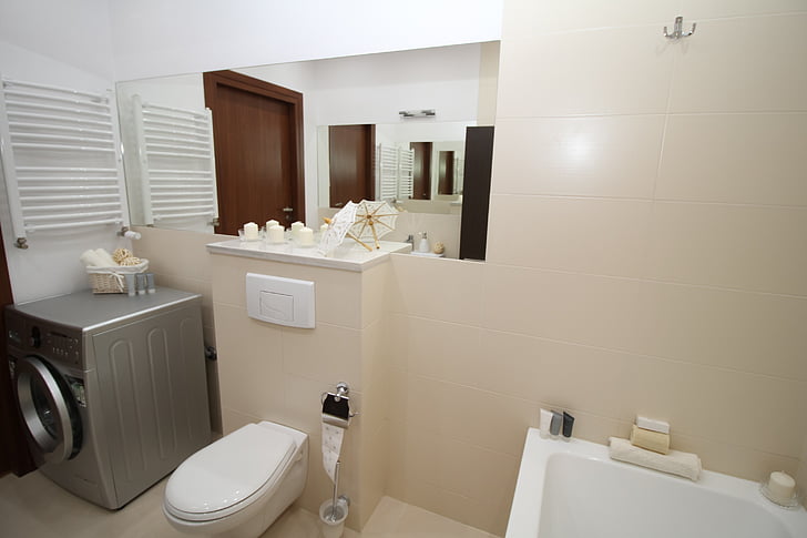 bany, bany, WC, Lavabo, pica, mirall, Apartament