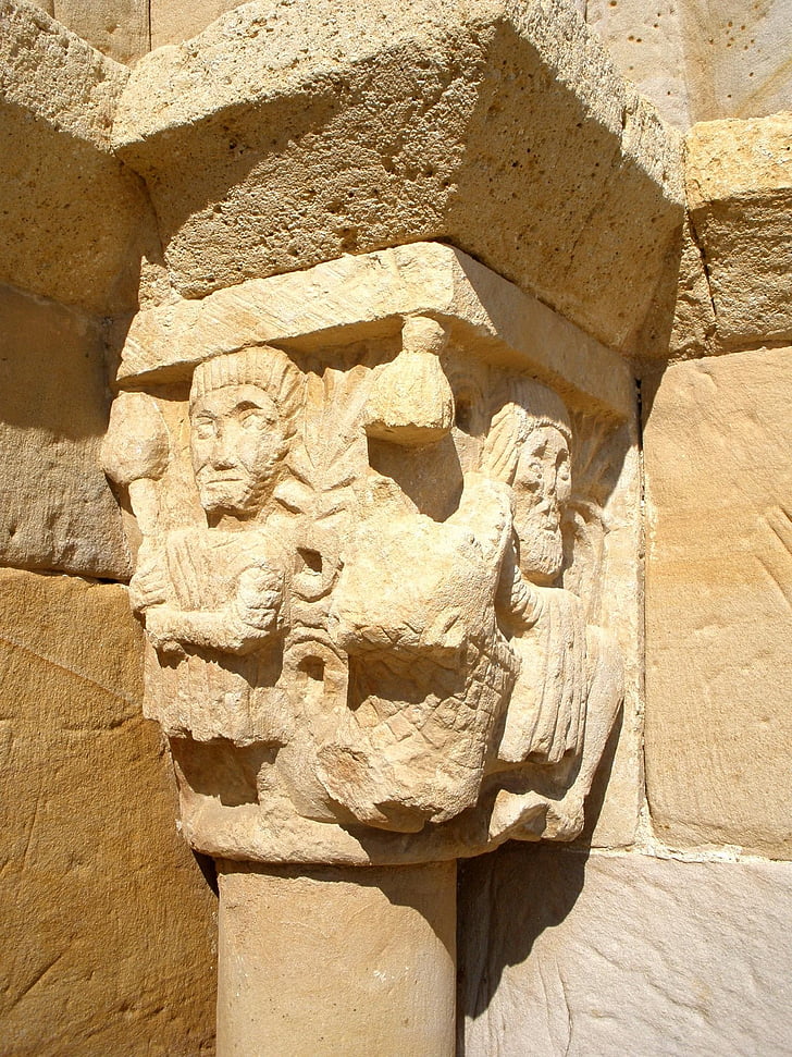 Сан Косме, Церковь, колонка, скульптура, иллюстрации, рельеф, Исторический