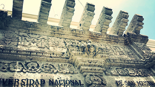 Arequipa, perkotaan, Peru, Street, konstruksi, lama, arsitektur