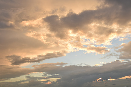 clouds, sky, dark clouds, covered sky, clouds form, sunset, evening sky