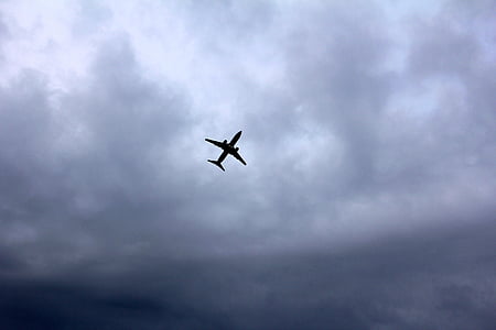 samolot, niebo, latać, hałasu samolotów