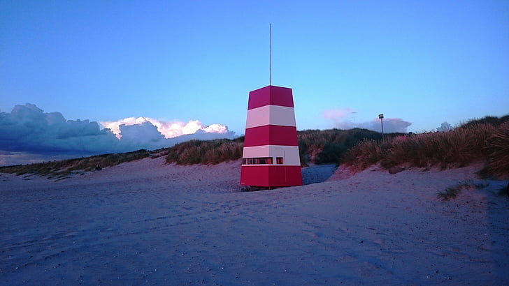 plajă, Turnul, Marea Baltică, abendstimmung, cer, Danemarca, Zeelandă