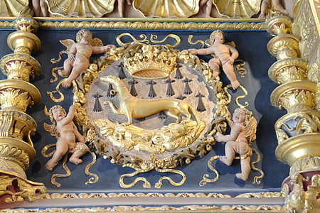 Hermine, státní znak krále, Château de blois, hrad françois jsem, Blois, královský hrad, královský hrad
