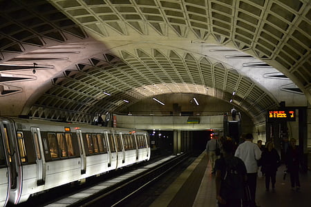 Tunnelbana, Washington, DC, Station, tåg, transport, resor