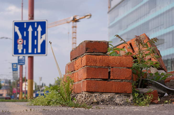 bricks, build, building, decay, city, bratislava, slovakia