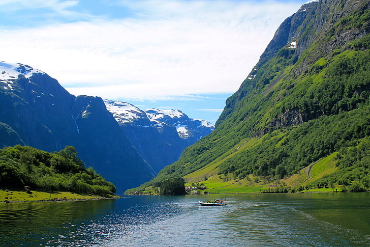 Norvegia, fiordo, acqua, paesaggio, natura, montagna, Scenics