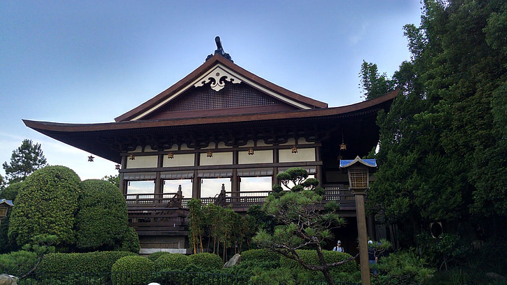 Japan, arkitektur, hus, byggnad, templet, tak, Epcot
