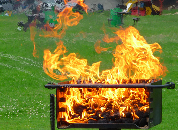 ogień, BBQ, -Grill, płomień, gorąco, ciepła, Barbeque