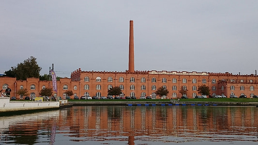 Portugalsko, Aveiro, Fabrica de ceramica, továreň, vody, jazero, rieka