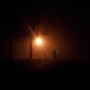 night, stalker, person, scary, hide, light, spooky
