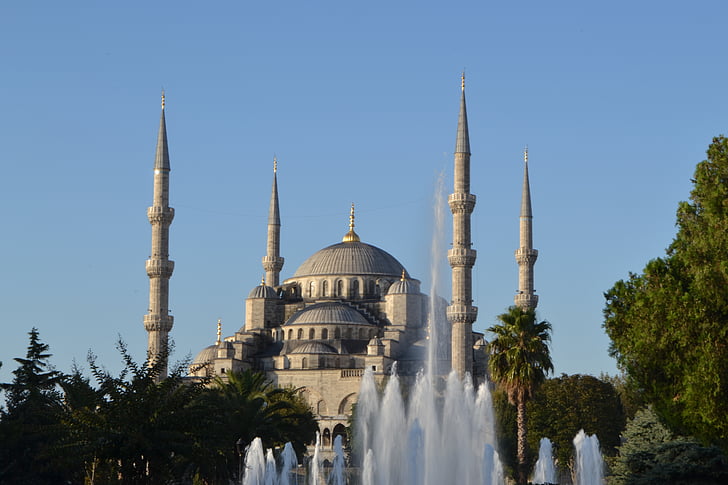 ahmetsultan, moskén, m, Istanbul, arkitektur, Turkiet, religion
