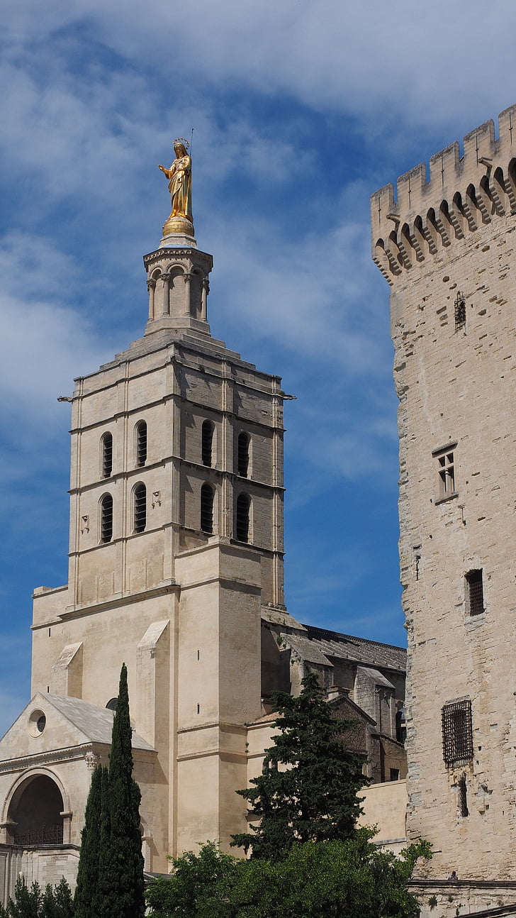 Avignon, székesegyház notre-dame-des-doms, avignon-székesegyház, székesegyház, római katolikus templom, főegyházmegye, avignon főegyházmegye