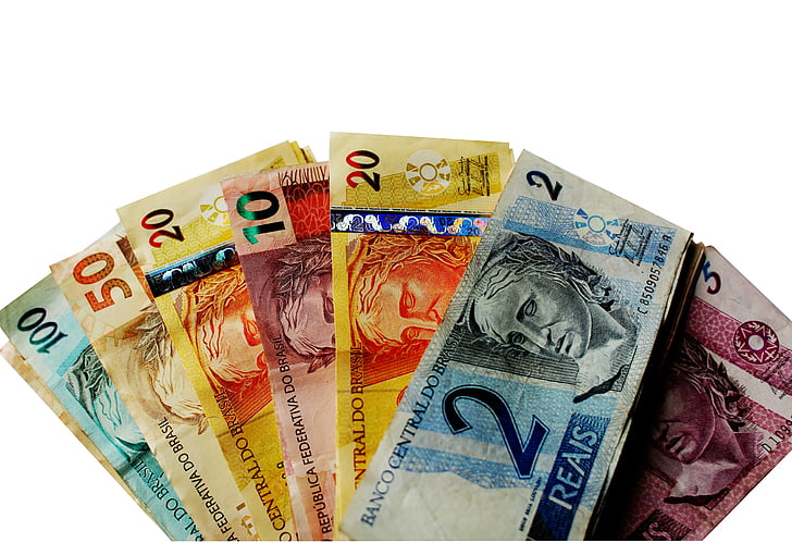 Bulletins, argent, Real, Remarque, monnaie brésilienne, Brésil, cinquante dollars
