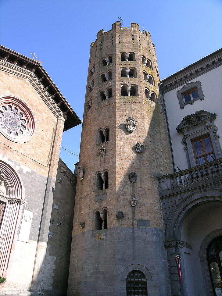 Italia, Umbria, Orvieto, Torre, muistomerkki