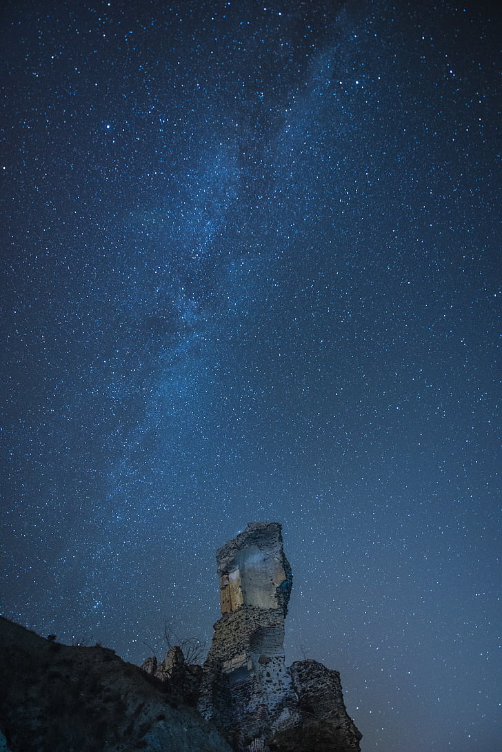 tower, milky way, sky, star, mystery, space, communications