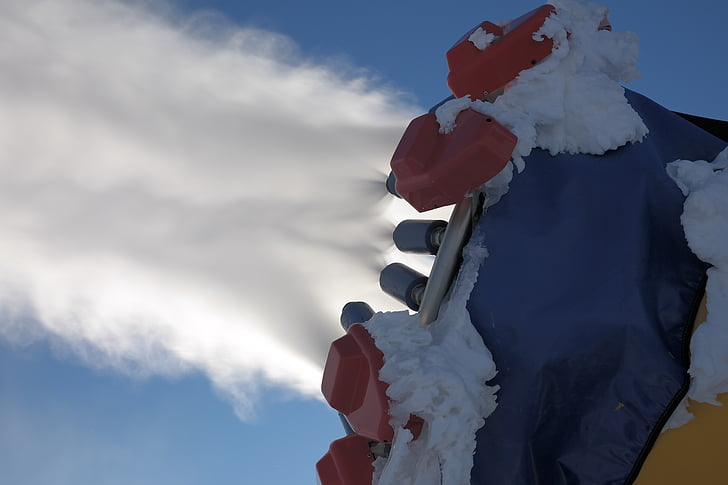 snežni topovi, šoba, spray, sneg, sneg, zaradi česar sistem, snežni topovi, izdelava umetnega snega