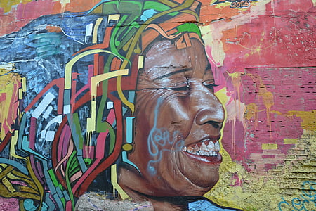 yüz, Kolombiya, Kolombiya, Güney Amerika, grafiti, Resim, Çizim