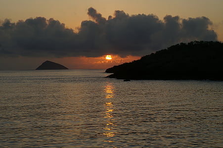 posta de sol, Galàpagos, Illes, l'Equador, viatges, Mar, oceà