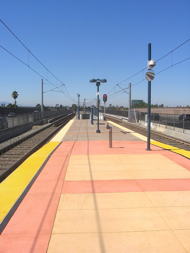 Kalifornija, vlak, željeznica, Željeznički, masovni tranzitni, platforma, kolodvor