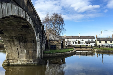 Bridge, Canal, reflektioner, floden, bro - mannen gjort struktur, arkitektur, historia