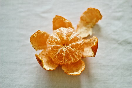 arancio, frutta, bene, giallo, dolce, spuntino, mandarino