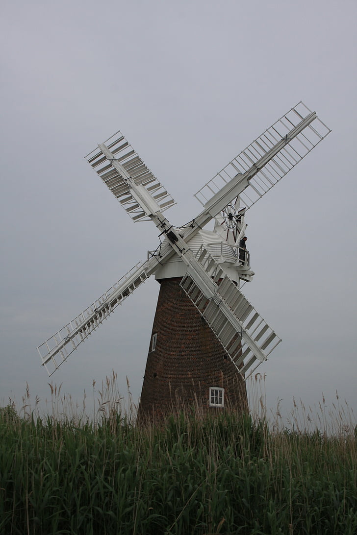 windmill, landscape, scenic, countryside, rural, wind, farm