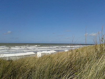 dunes, dune, sea, water, sky, north sea, coast