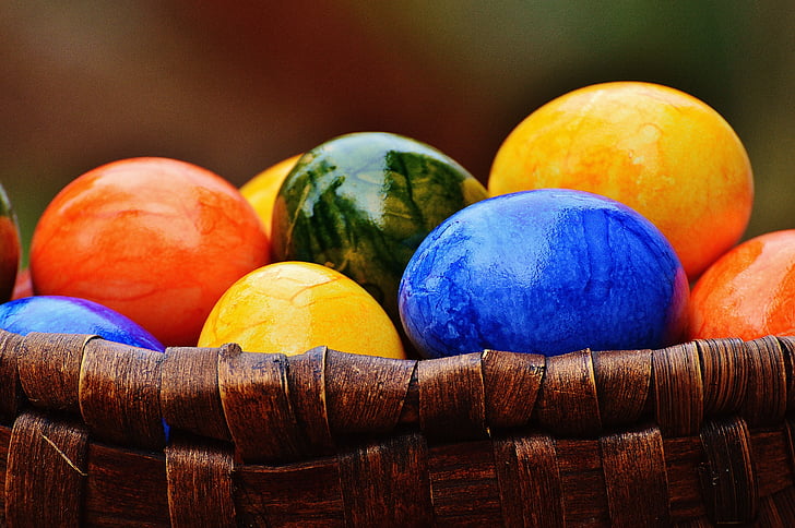 påsk, påskägg, färgglada, Glad påsk, ägg, färgade, färg