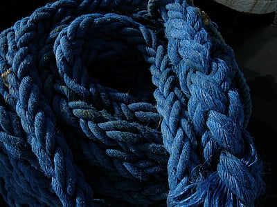 lano, kábel, loď, modrá, Rotterdam, laná