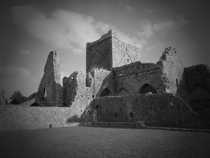 ruína, Abadia, Irlanda, Castelo, idade média