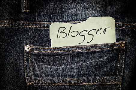 Blogger, close-up, sarja de Nimes, tecido, calças de brim, calças, bolso