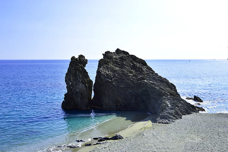 rocha, mar, Itália, Monterosso al mare