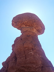 słynny, Park, Utah, czerwona skała, profil użytkownika, punkt orientacyjny, podróży