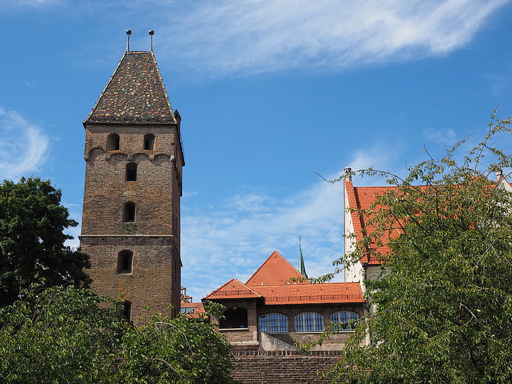 Ulm, gås tower, tårnet, gamlebyen, bygge, arkitektur
