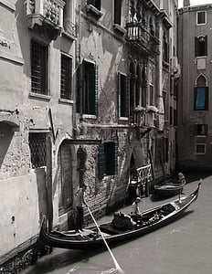 gondolomis, Venecija, valtys, laivo kelią, kanalas, vandens kanalas, Architektūra