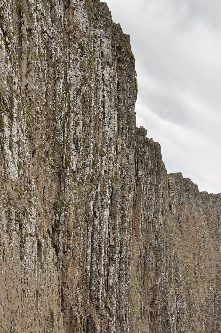 cliff, basalt, mountain, steep, rock formation, erosion