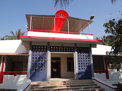 edifício, Oriental, rpli, postal seguro de vida, velho estilo, remodelado, Dharwad