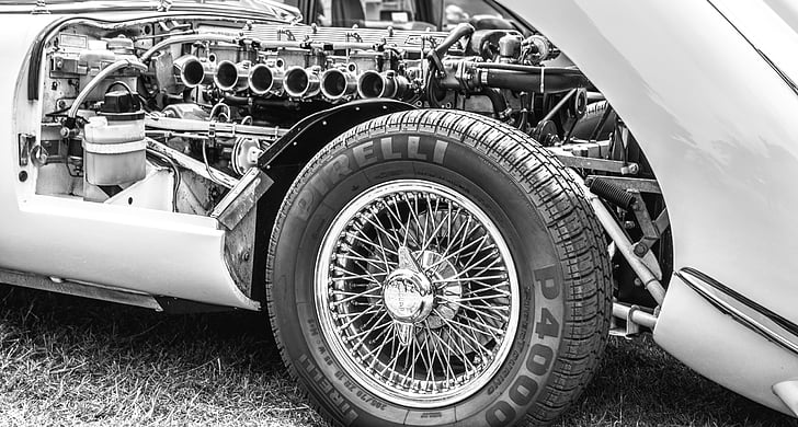Jaguar, auto, motor, Pirelli, stroj, auto, mechanické