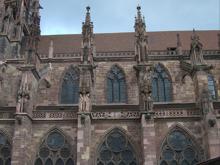 Münster, gótikus, épület, építészet, Freiburg