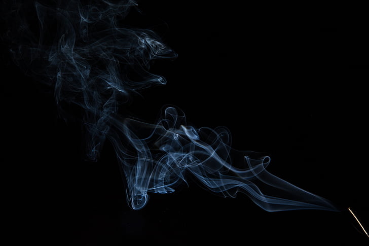dark, incense, smoke