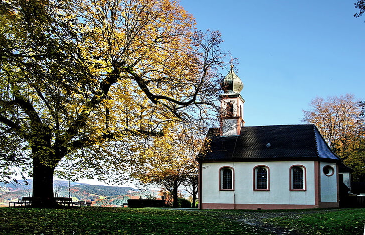 greed mountain chapel, pilgrimage, kirchzarten, church, architecture, religion, christianity