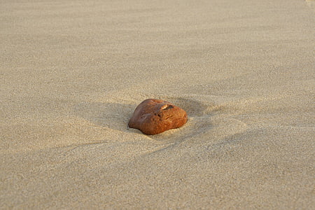 sorra, platja, pedra, va quedar encallada a, Alba, còdols, natura
