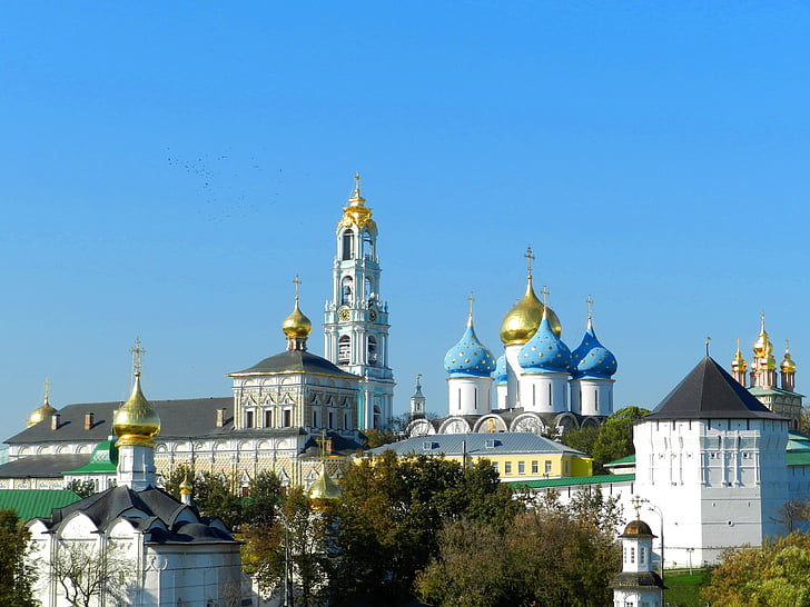 Sergiev posad, Laurel, temppeli, kirkko, kristillinen kirkko, Ortodoksisuus, Trinity sergius lavra