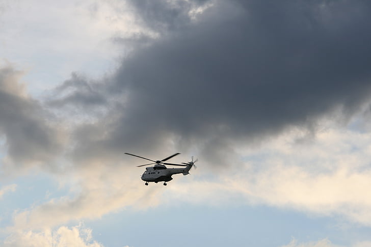 helicopter, flying, sky, oryx, rotor, airborne