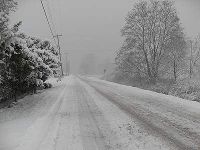 หิมะ, ถนน, ฤดูหนาว, เย็น, ท่องเที่ยว, น้ำแข็ง, หิมะ