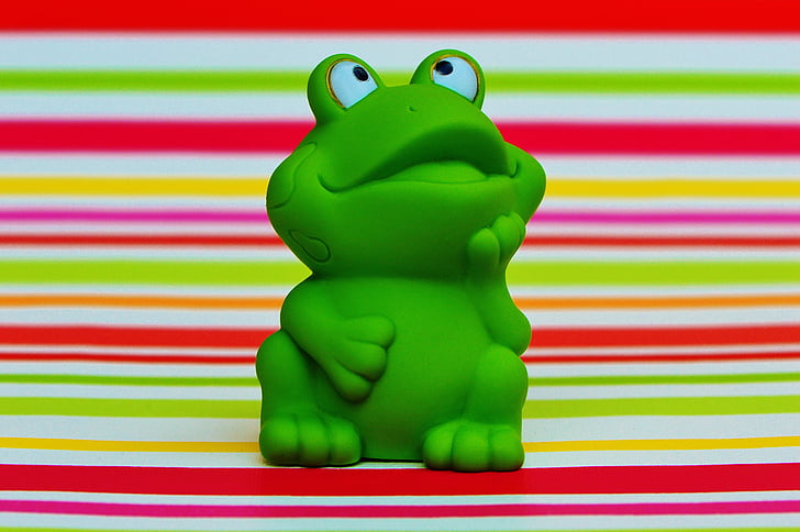 frog, rubber, funny, cute, sweet, stripes, summer colors