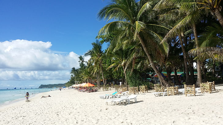 Boracay, paplūdimys, Filipinų Respublika, kelionės, baltas paplūdimys, poilsio zonoje, jūra