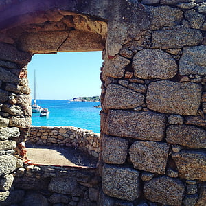 Korsika, revellata, jūra, ieskatu, brīvdiena, zila, līcis