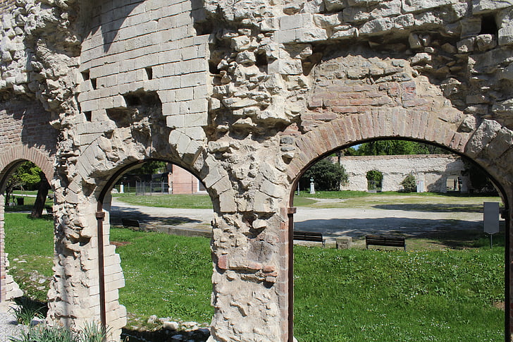 Římská aréna v padova, ruiny, Archi, Starověk, Římané, Romano, staré